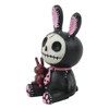 FURRY BONES Ebros Black and Pink Bunny Rabbit Skeleton Monster