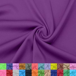 Stylish FABRIC 2-Way Stretch Polyester Interlock Knit Lining 58/60" Lightweight Fabric/DIY Projects, Eggplant #41 2 Yards