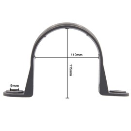 ISPINNER 6pcs 4 Inch PVC Pipe Straps, 2 Holes Plastic Conduit Strap for PVC Pipes, Conduit and Cables, UL Listed