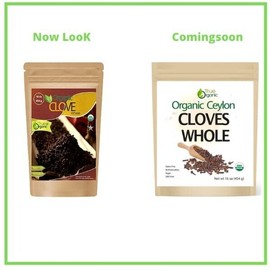 True Organic Ceylon Cloves Whole, 16 ounces Bulk Bag, USDA Organic & Kosher Certified, Non...