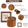 Pet Ashes Box Set, Wooden Round Pets Urn for Dog