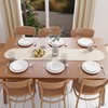 Encasa XO Dining Table Runner | Handmade Ribbed Style Cotton