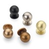 9BUILD 10 Pack 1.2 Inch Brushed Brass Cabinet Knobs Kitchen