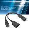 IEC320 C14 to C13 and EU Power Cord Y Splitter