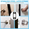 MECCANIXITY Door Deadbolt Strike Plates Stainless Steel Right Angle Strike