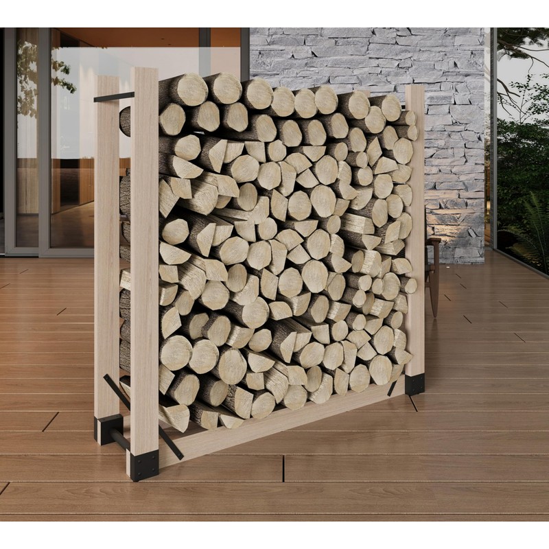 Fire Beauty Firewood Log Storage Rack 2-Pack Bracket Kit, Heavy