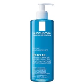 La Roche-Posay Effaclar - Limpiador de gel espumoso purificador para piel grasa, con pidolato de zinc para eliminar el exceso de grasa y brillo, sin alcohol y sin aceite, probado en piel sensible