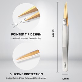 Boxwood Pointed Tweezers Precision Anti-Magnetic Tweezers Lightweight High-End Pointed for Watch Repair Ideal for Watch Maintenance