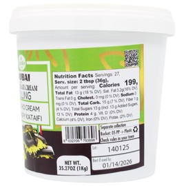 GUSTO ETNA Dubai Pistachio Chocolate Bar Filling- Pistachio Cream with Crispy Kataifi – Premium Crunchy Spread for Gourmet Dessert Spread, 35 oz (1kg), Product of Italy