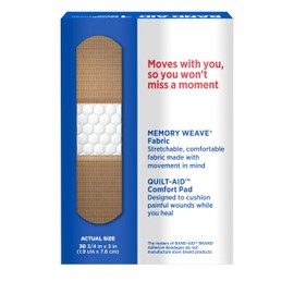 Band-Aid Flexible Fabric Adhesive Bandages All One Size, 30 Count (Pack of 1)