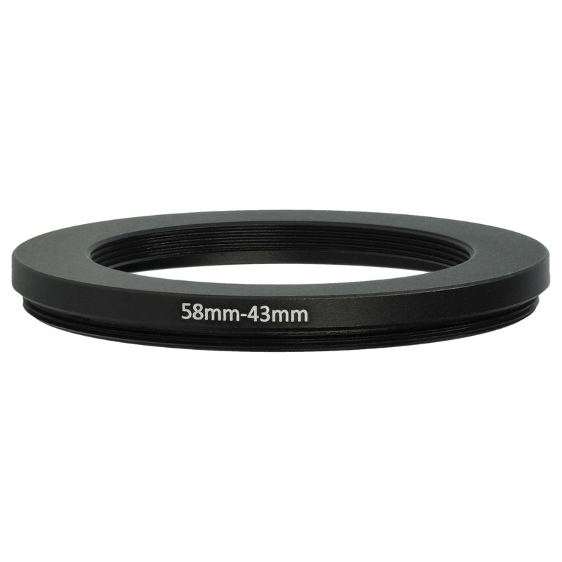 vhbw 58mm to 43mm Step Down Ring Adapter for Camera
