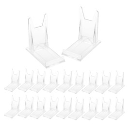 20 Pack Display Stands, Acrylic Plate Holder, Acrylic Book Stand, Plate Stands for Display, Acrylic Display Stands，Small Easels for Display, Book Display Stand for Card, Picture, Book, Bowl, Phone