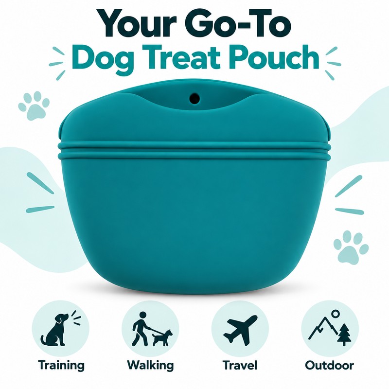 Portable Dog Treat Pouch for Training – Compact Waist Clip