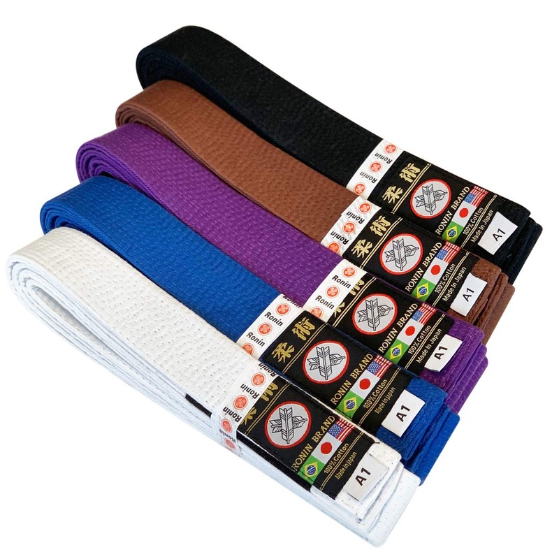 Japanese made Ronin Deluxe Super Brazilian Jiu-jitsu Belt (Black, A2)