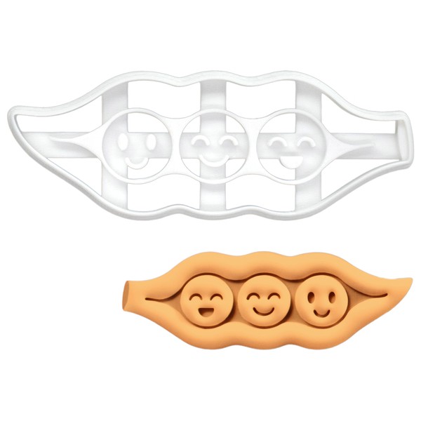 BAKERLOGY 3 Peas in a Pod Cookie Cutter - Detailed