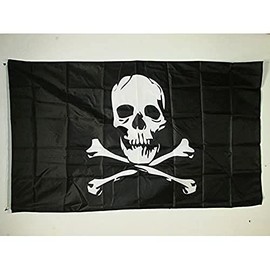 AZ FLAG - Pirate Skull and Bones Flag - 150 x 90 cm - Pirate Flag 90 x 150 cm Fine Polyester - Flags