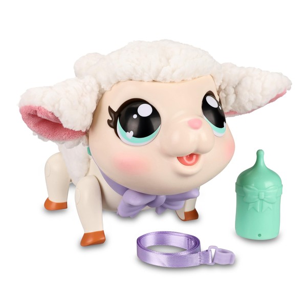 Little Live Pets - My Little Lamb Snowie Interactive Lamb Interactive Pet with Sounds and Movements, Toy Animal Walks, Dances and Eats, Kids +4 Years, Famous (LPK00010)