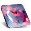 1 x Square Jumbo Size Coaster 12cm Love Heart Rain