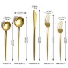 Evanda Gold Silverware Set 60 Piece Service for 12, Titanium
