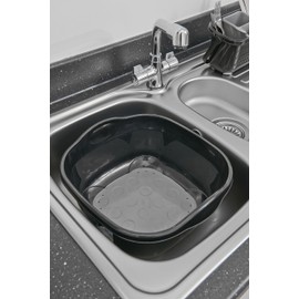 Addis Soft touch Washing Up Bowl, Black/Grey, 9L, 516437