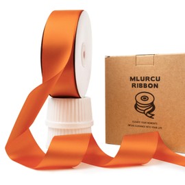 Russet Orange Satin Ribbon - 1.5 Inch Double Faced, 50 Yds - Perfect for Thanksgiving, Weddings, Gifts & Crafts