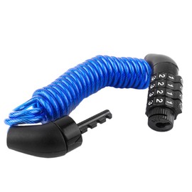 Bicycle Lock with Combination Code 150 cm / 4 mm Bicycle Lock Cable Lock Security Level Very High with 4 Digit Code Combination Anti-Theft Combination Lock Bicycle Lock Cable