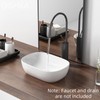 Small Vessel Sink Bowl Above Counter, QISHKA 14" x 10"