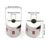 Zeberoxyz 2PCS 6.35mm to 8mm Aluminium Plum Flexible Shaft Coupling