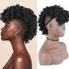 KRSI Afro Deep Kinky Curly Mohawk Ponytail with Bangs Drawstring