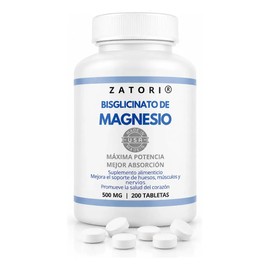 Bisglicinato De Magnesio 500 Mg 200 Días De Suministro