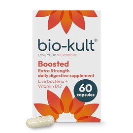 Bio-Kult Boosted Extra Strength Probiotic Supplement – 14 Live Bacterial Strains with Vitamin B12 | Gut Health & Digestive Support | Suitable for Travel, Antibiotics & Pregnancy | 60 Capsules