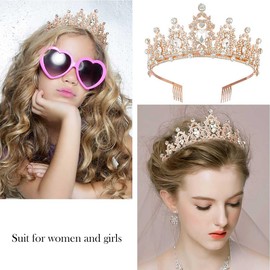 YQWIN Birthday Crown, BIRTHDAY QUEEN 2-Piece Set, Birthday Girl Belt Set, Princess Style, Glitter, Crown, Hair Accessory, Stylish, Birthday Party Goods, Commemorative Photos, Coming of Age Ceremony,