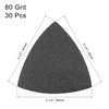 TA-VIGOR 30Pcs 80 Grit Triangular Sandpaper, 90mm Hook and Loop
