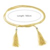 ECSiNG 2PCS Women Belt Skinny Tassel Braided Waist Belt Thin