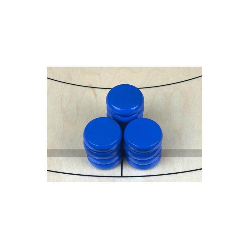 Tracey Blue Crokinole Buttons (Set of 13)