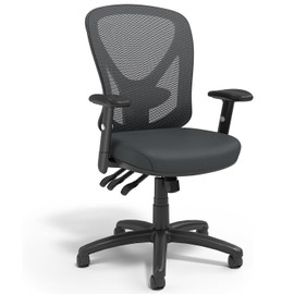 STAPLES Carder Ergonomic Office Desk Chair, Breathable Mesh Swivel Seat & Back, Adjustable Height, Lumbar Support, Black