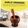 SHOWERORO 1set Wooden Garlic Pestle and Grinding Bowl Manual Crushing