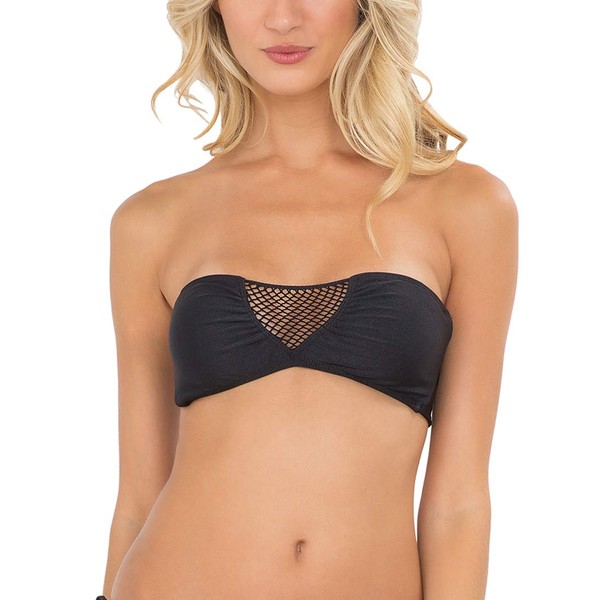 Luli Fama Women's for Your Eyes Only V-Cut Net Bandeau