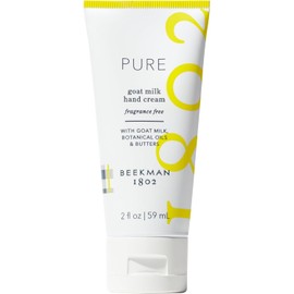 Beekman 1802 Goat Milk Hand Cream – Pure – Fragrance Free – 2 oz – Moisturizing Hand Lotion for Dry Skin – Non-Greasy – Sensitive Skin Safe – Cruelty Free