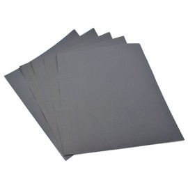 230 x280mm Sandpaper Pack of 5 Sheets -Grit 2000 Waterproof Paper Wet/Dry Silicon Carbide
