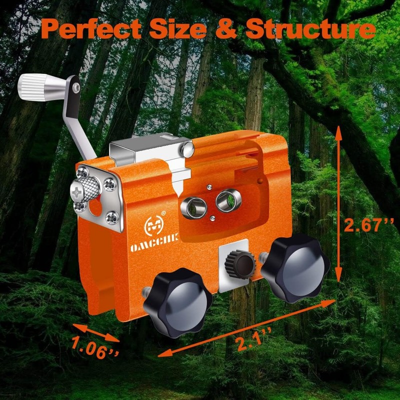Chainsaw Sharpener Jig Kit, Portable Chainsaw Sharpening Tool with 3