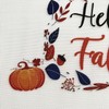 Hello Fall Placemats Vinyl Woven Heat Insulation Anti-Skid Leaf Pumpkin