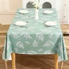 Heavy Duty Vinyl Tablecloth with Flannel Backing Waterproof Oil-Proof PVC