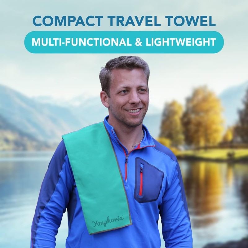 Youphoria Microfiber Travel Towel Fast Drying Lightweight - Quick Dry