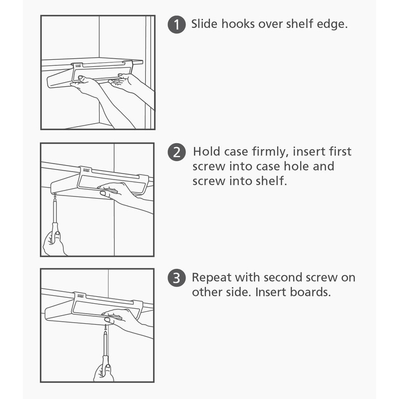 Joseph Joseph Folio Slim 3-piece Under-shelf Kitchen Cutting Board Set,