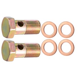 MACHSWON 2 Set Car Banjo Bolt Fitting Brake Adapter Kit with 18mm Washers M18x1.5 Brake Line Thread Single Banjo Bolt