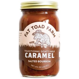Fat Toad Farm Traditional Goat’s Milk Caramel Sauce/Cajeta, Salted Bourbon, Gluten Free, 8 fl oz