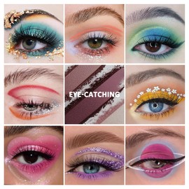 40 Colors Eyeshadow Palette Makeup Set with Eyeshadow Brush,Flawless Glitter Eye Shadow Palette Makeup,Highly Pigmented Neutral Eyeshadow Palette,Waterproof Shimmer Matte Eyeshadow Palette B