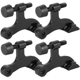 4Pcs Hinge Pin Door Stopper Hinge Door Stop Adjustable Pin Door Stop Prevent Wall and Door Damage Premium Hinge Pin Door Stop for Office Home Patio Door tr(B01 black)