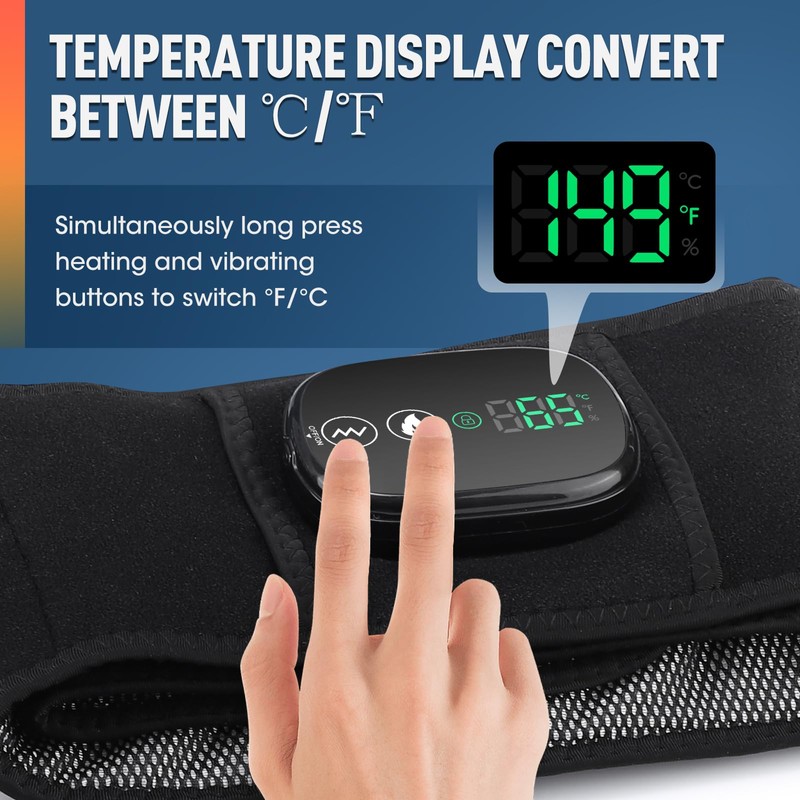 Electric Heating Mat for the Waist, Wireless Heated Back Belt,
